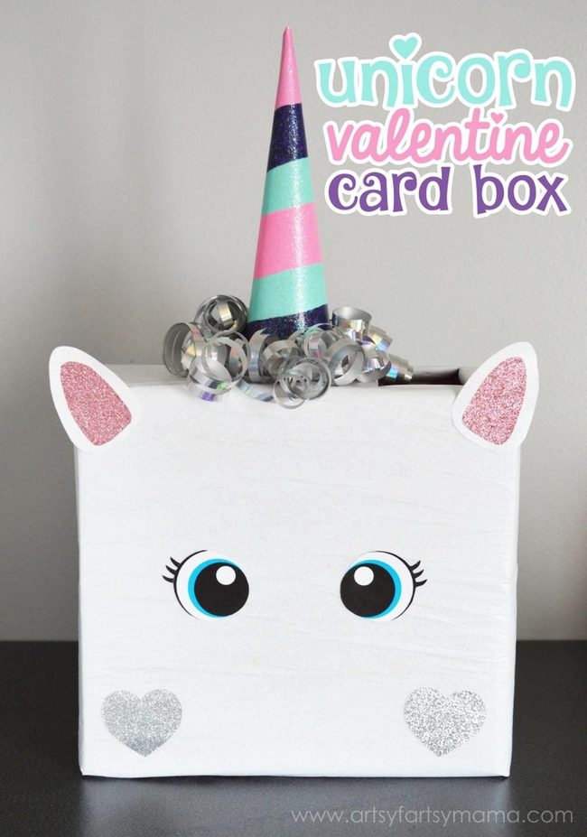 Rainbow Horn Valentine Box