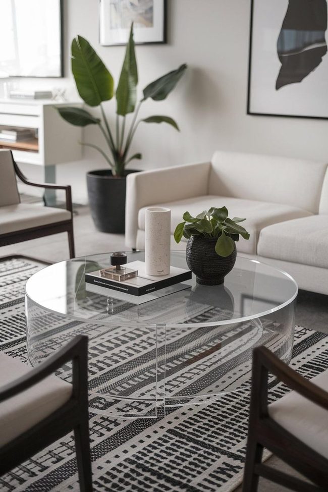 Transparent Acrylic Coffee Table