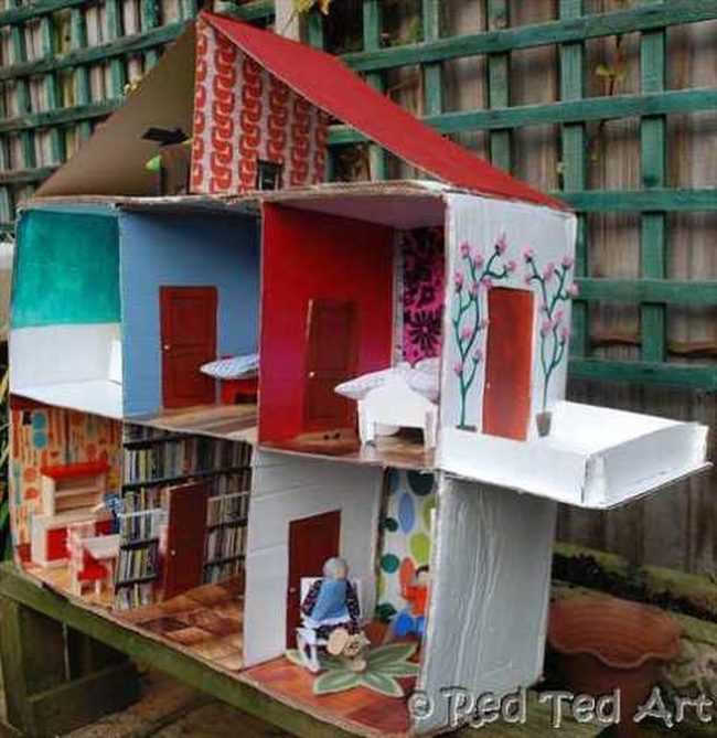 Miniature Rooms In Primary Colors
