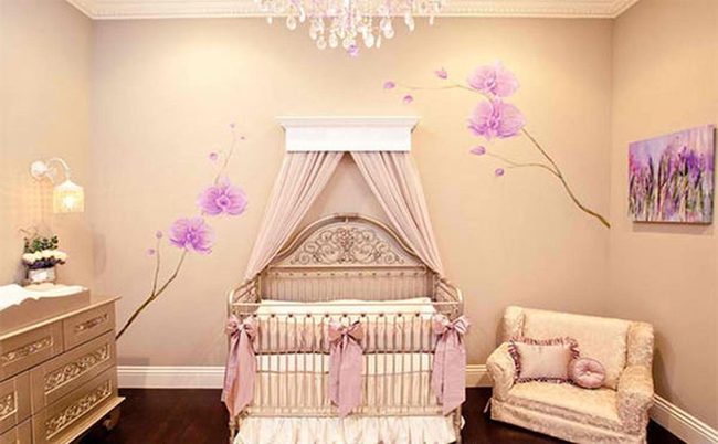 Lavender Canopy Crib Sanctuary