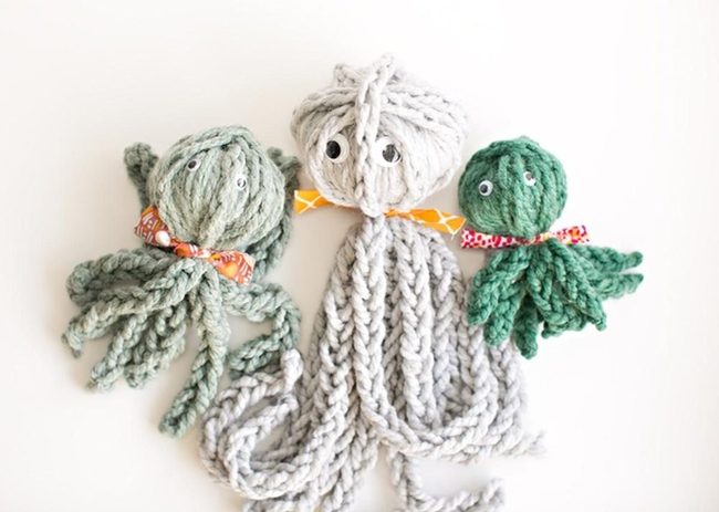 Chunky Yarn Octopuses, Colorful Personalities