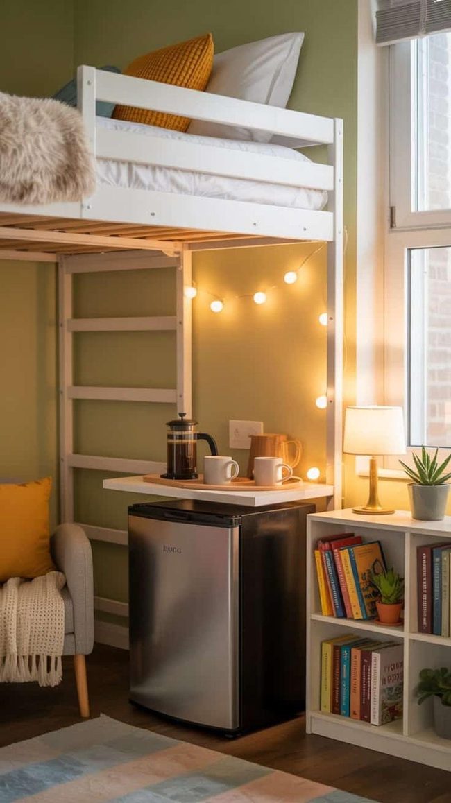 Mini Fridge Coffee Corner Setup