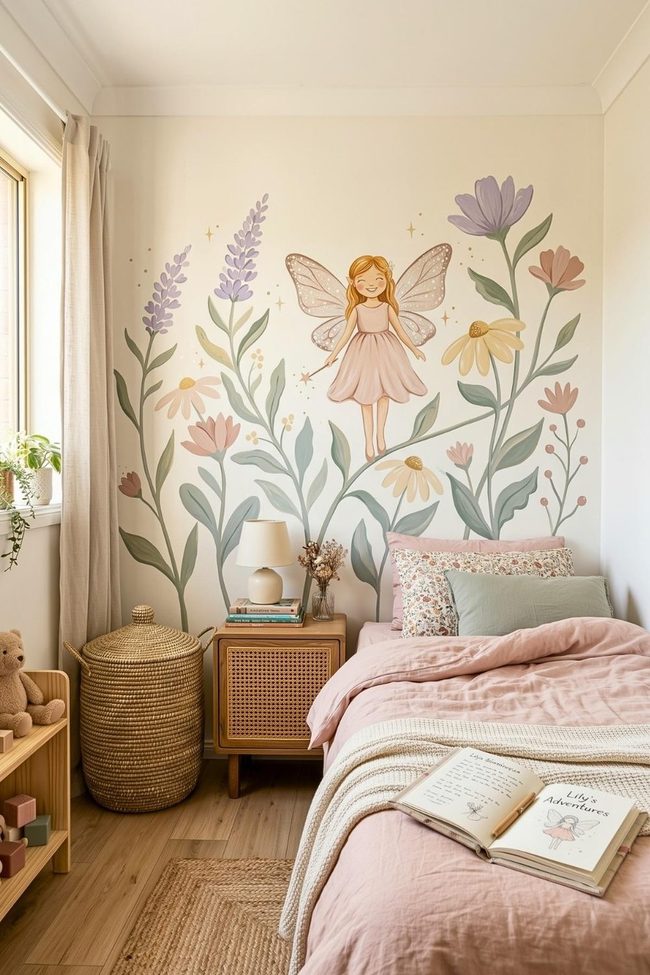 Tiny Fairy Among Oversized Flowers