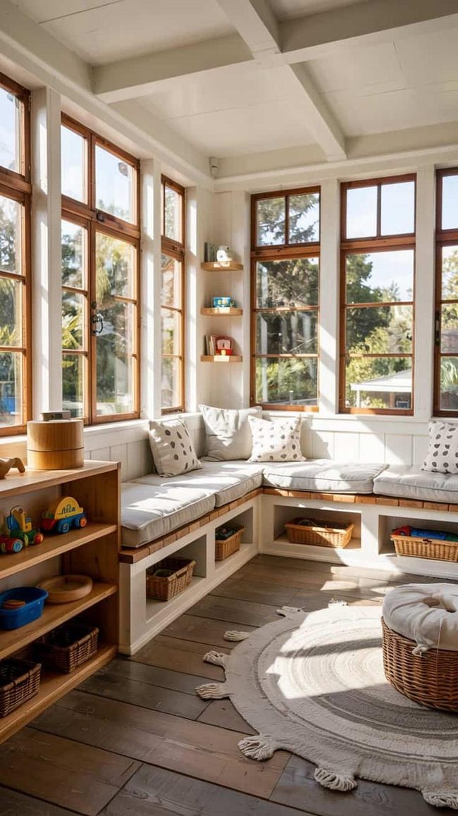 Sunroom Storage Bench Seating
