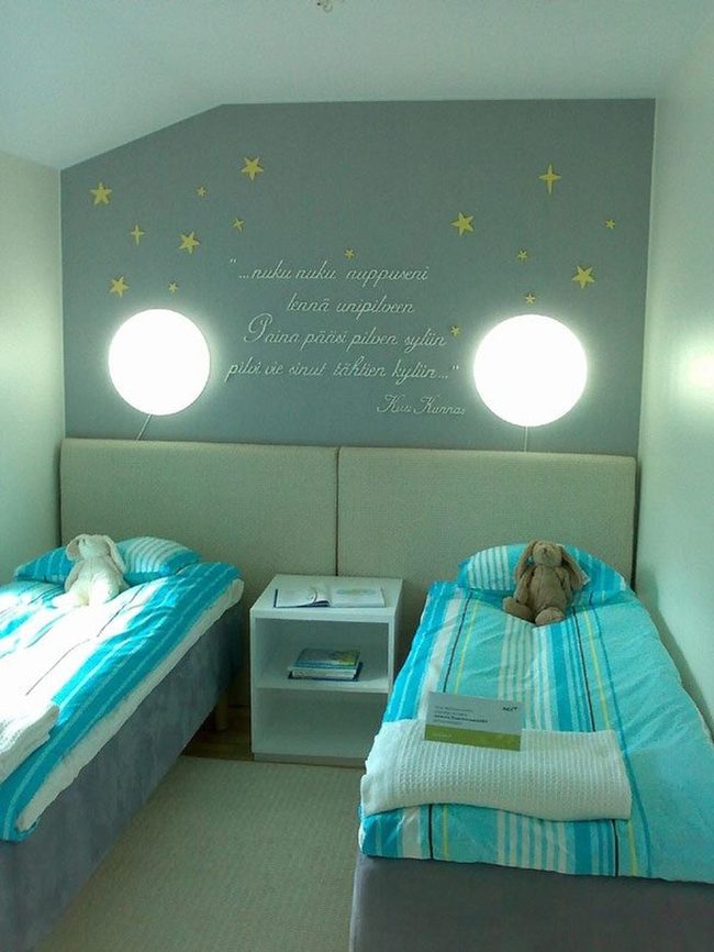 Blue And White Star Bedroom