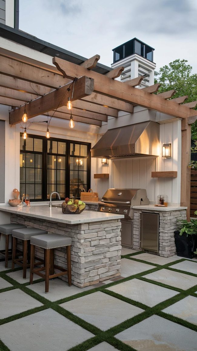 Stainless Steel Backyard Grilling Station