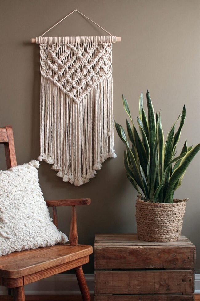 Cream Cotton Knots Wall Statement