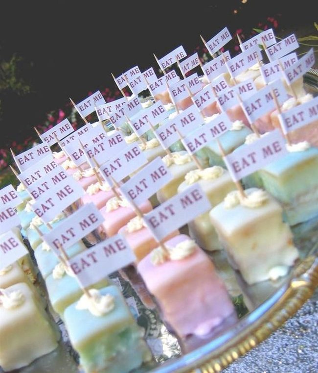Pastel Macarons With Red Flags