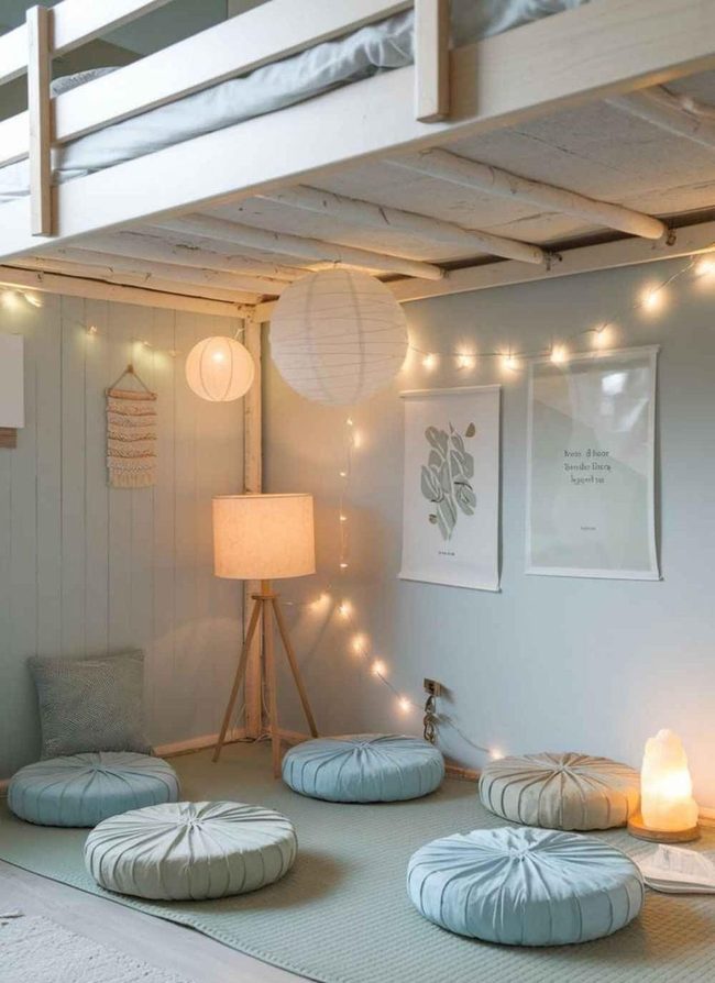 Fairy Lamps Muted Sanctuary Space