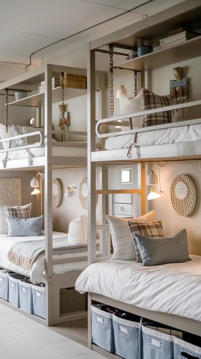 Shared Bunk Bedrooms, Personalized Privacy