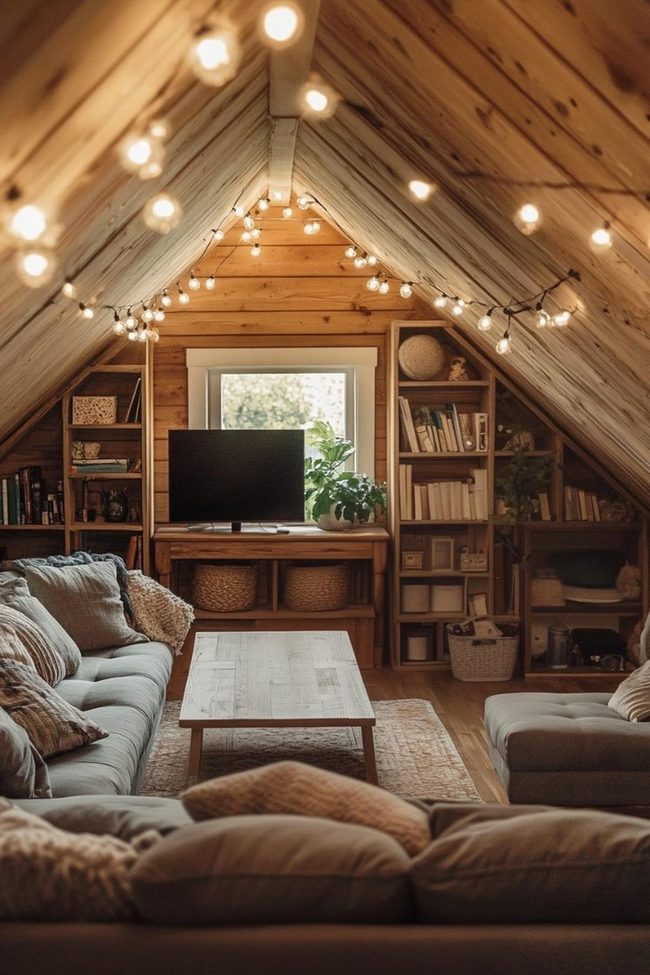 Understated Textiles, Sloped Ceiling Nook