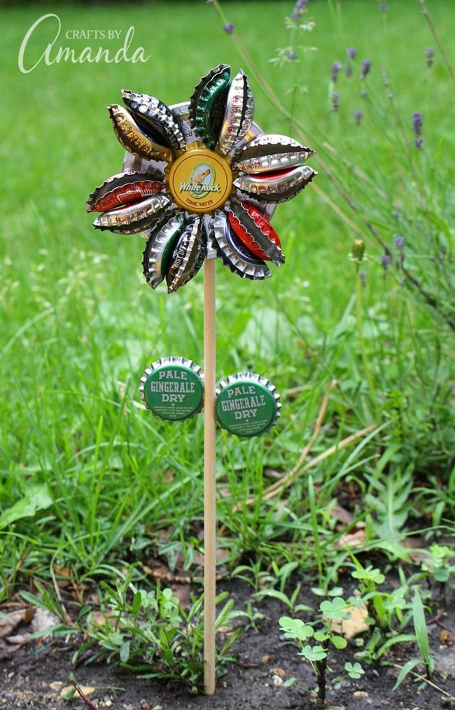 Metallic Bottle Cap Blooms