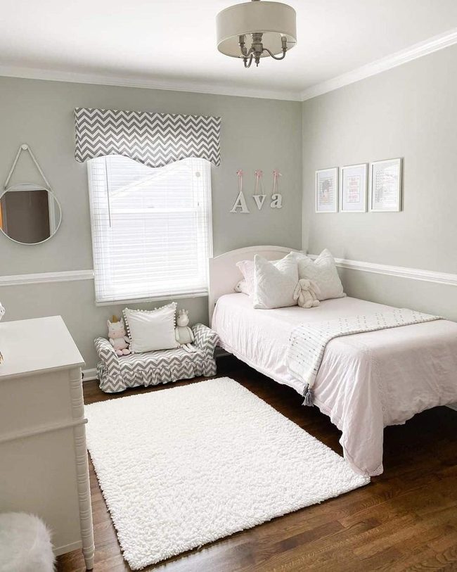 Pink Accents on Gray and White