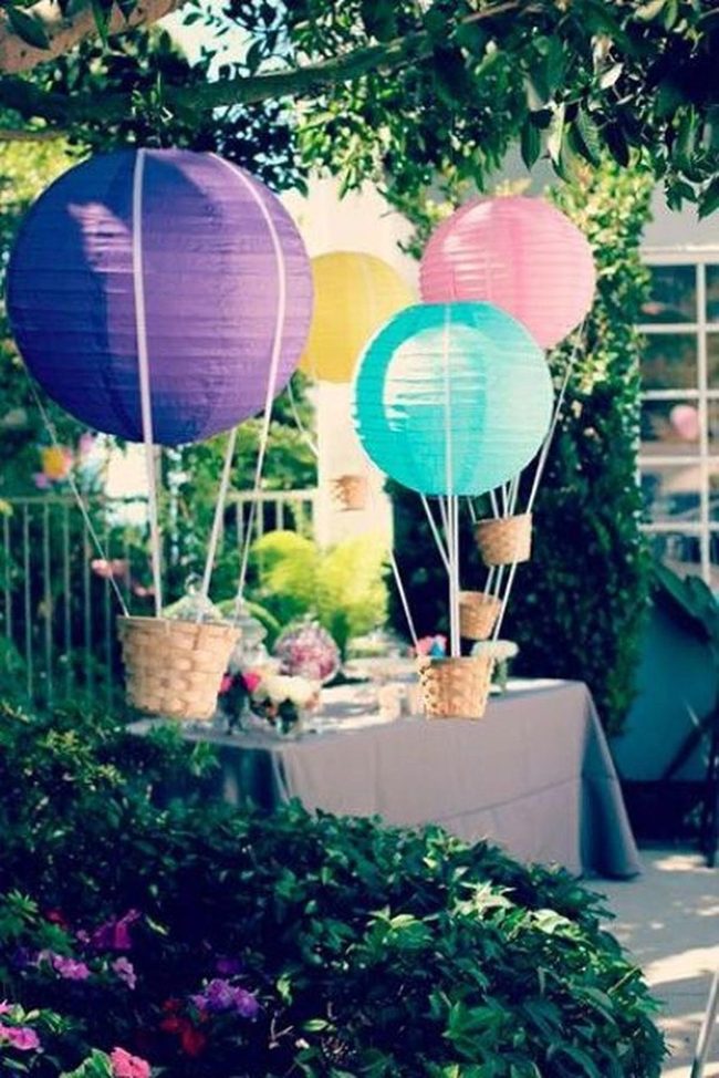 Floating Paper Lanterns Garden Party