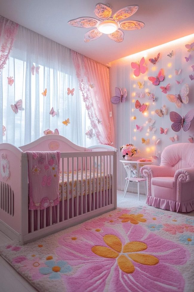 Soft Butterfly Garden Bedroom