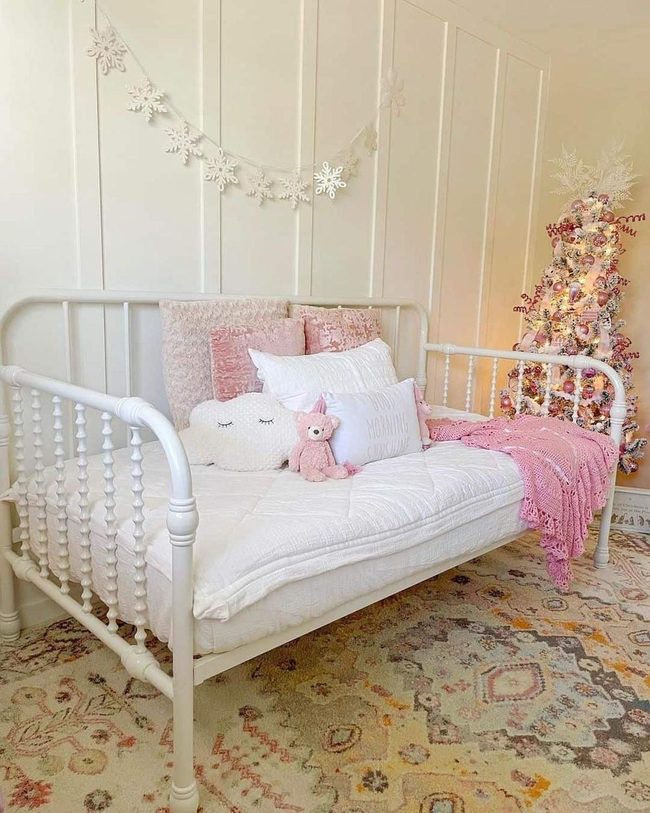 Pink White Toddler Room