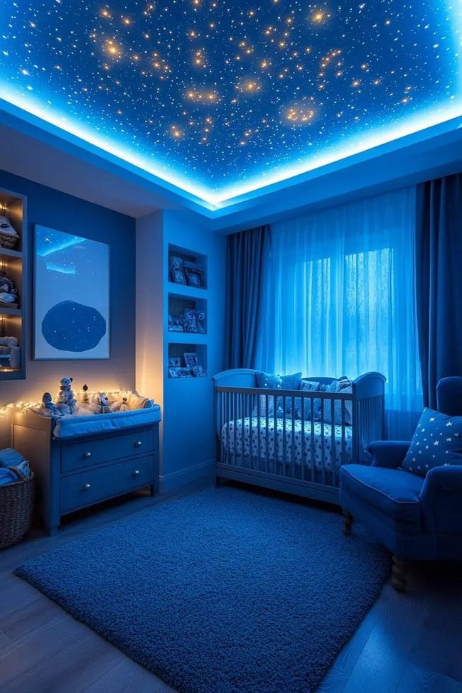 Midnight Blue Starlight Nursery