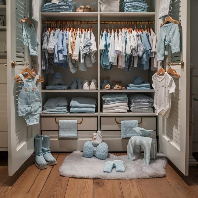 Wire Baskets On Closet Walls