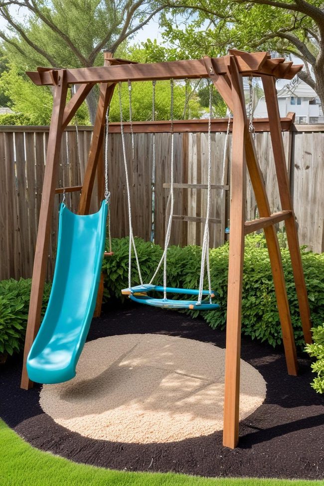 Rustic Timber Swings for Backyards