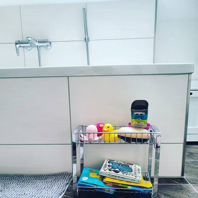 Tiered Metal Bath Toy Organizer