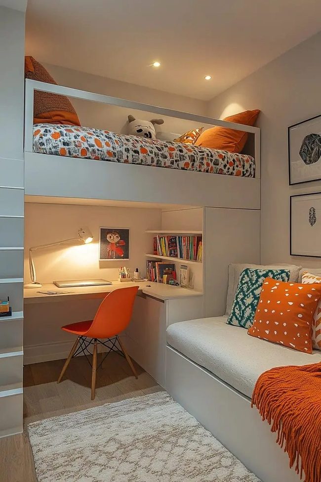 Orange Accents, Double Duty Loft