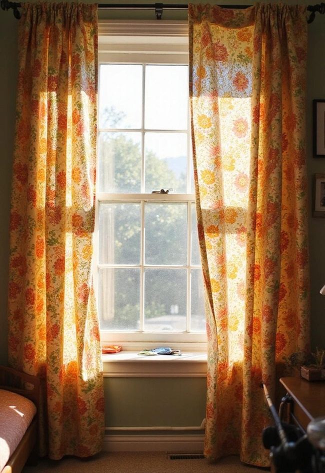 Floral And Geometric Dorm Window Panels