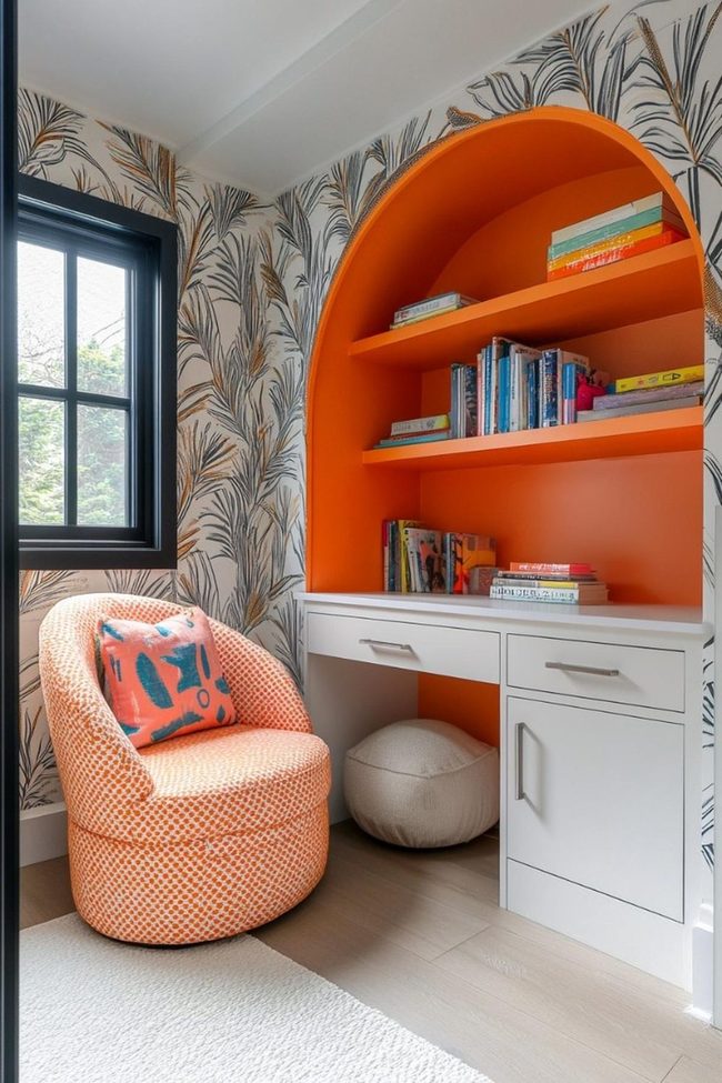 Daylit Blue Study Desk Corner