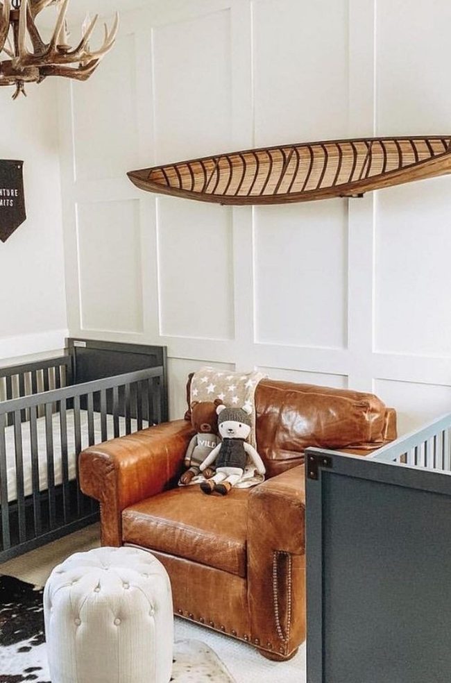 Brown Leather Nursery Retreat