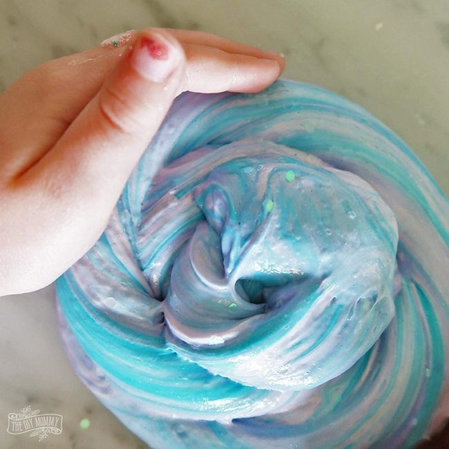 Blue Purple Swirl Slime