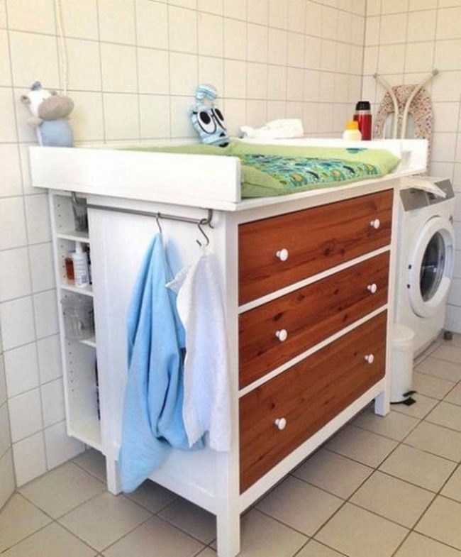 Green Patterned Nursery With White Tiles