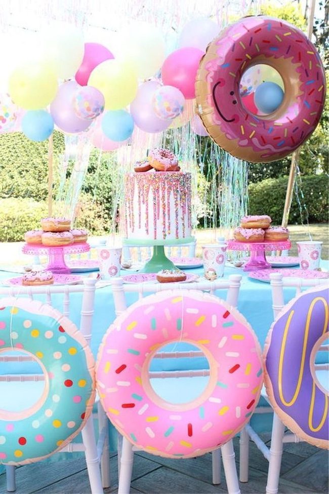 Towering Rainbow Drip Cake Party