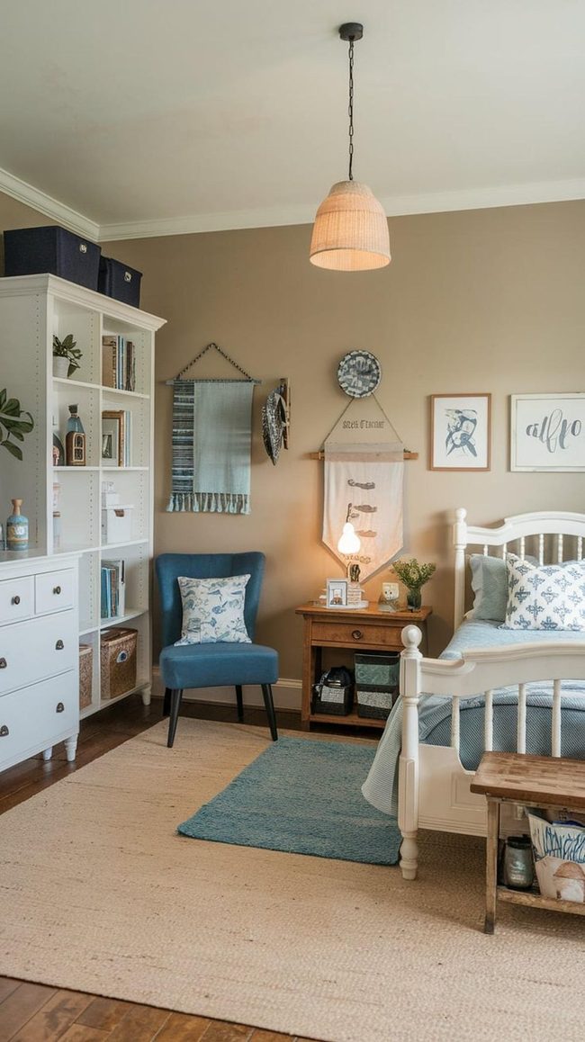 Crisp White Linens Distressed Wood