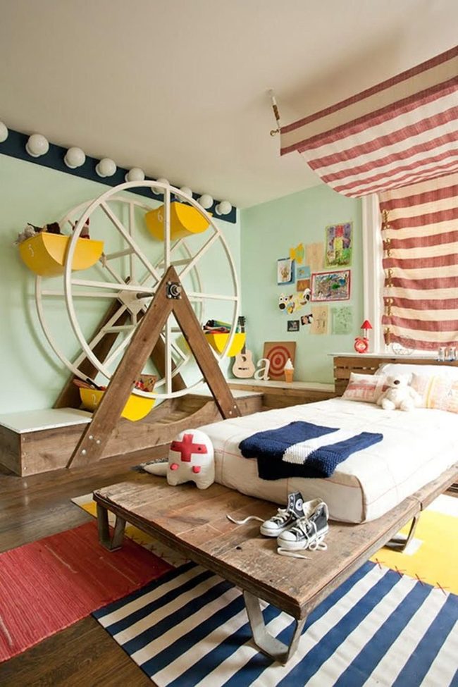 Yellow Ferris Wheel Bedroom