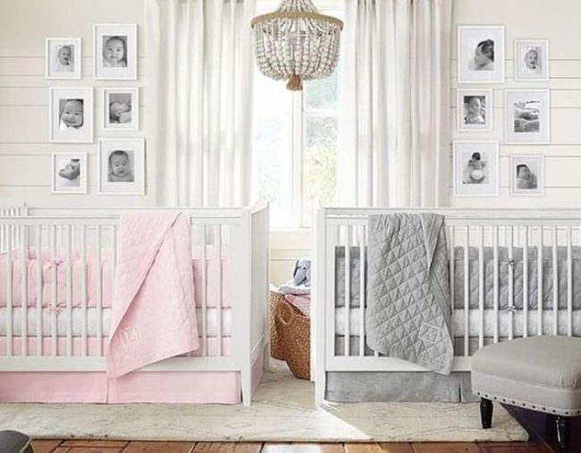Twin Pink Cribs Natural Light