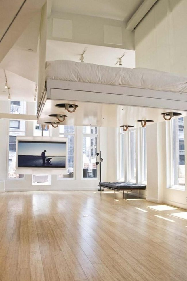 Floating Bed, Minimalist Light