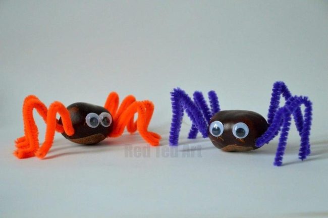 Chestnut Spiders With Wiggly Legs