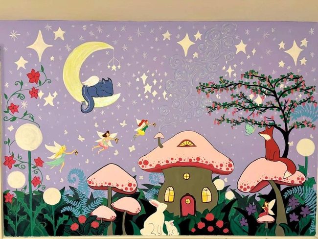 Fairies Mushrooms Sparkly Girl'S Chamber