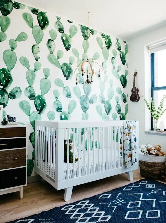 Green Cacti White Nursery