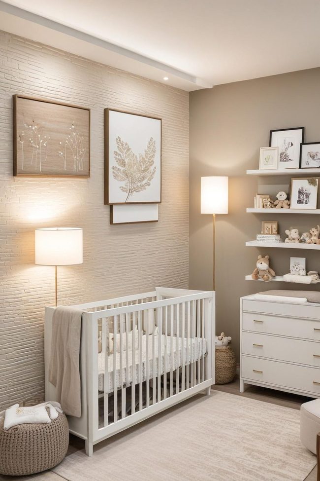 Solid Walnut Slat Walls for Trendy Nurseries