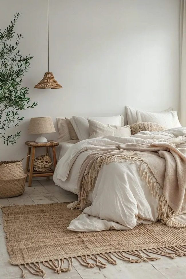 Cream Layers, Woven Warmth