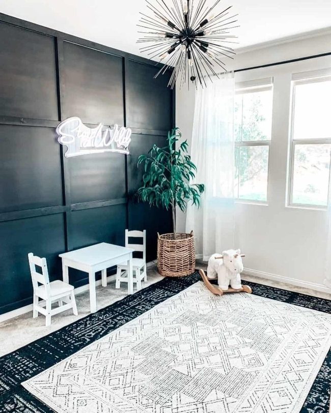 Black Board and Batten Accent