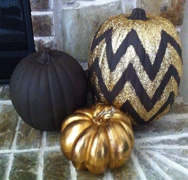 Glitter Pumpkins No Carving