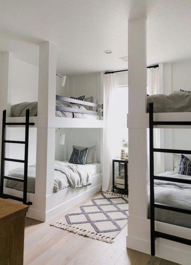 Black Ladder Bunks, White Walls
