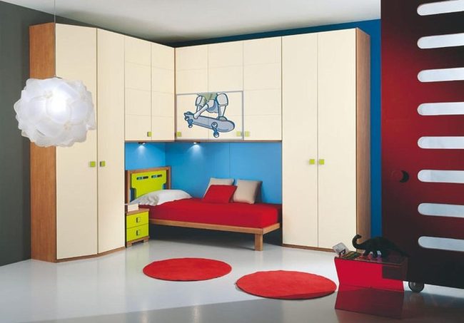 Red And Blue Skateboarder Bedroom