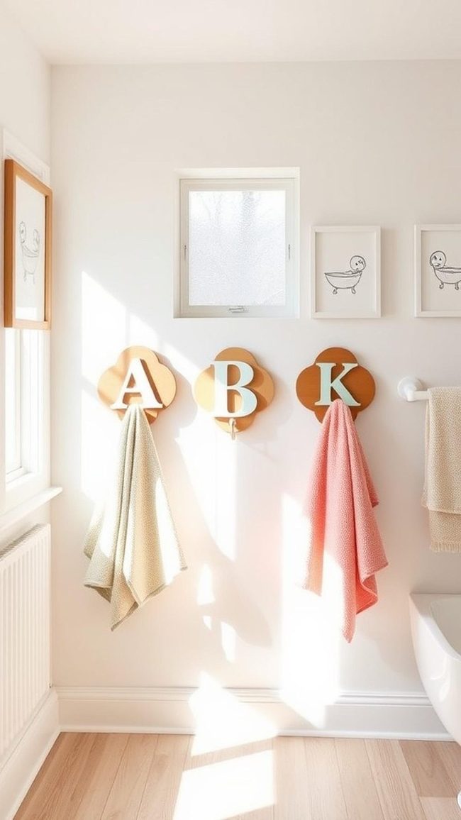 Painted Character Towel Hooks