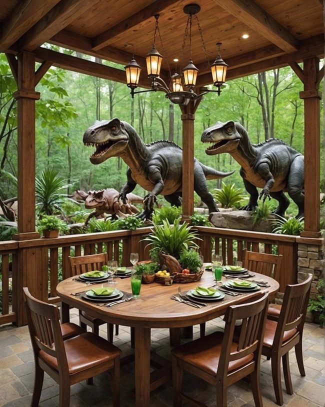 Prehistoric Giants Dining Scene