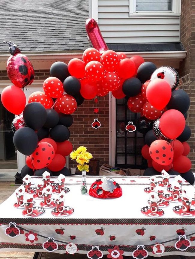 Red And Black Ladybug Balloons