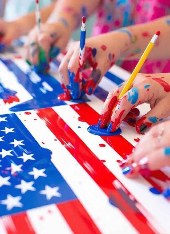 Handprint Patriotic Flag Keepsake