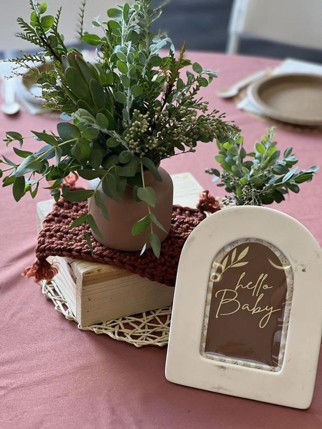 Rose Tablecloth Tablescape