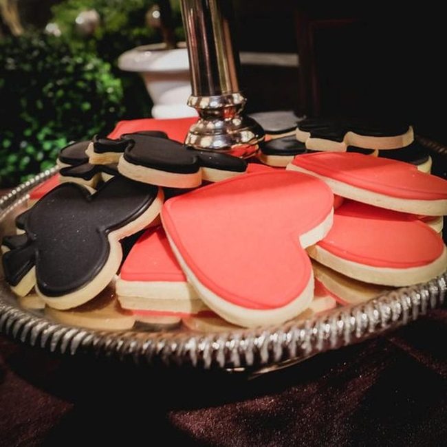 Red Frosted Heart Cookies